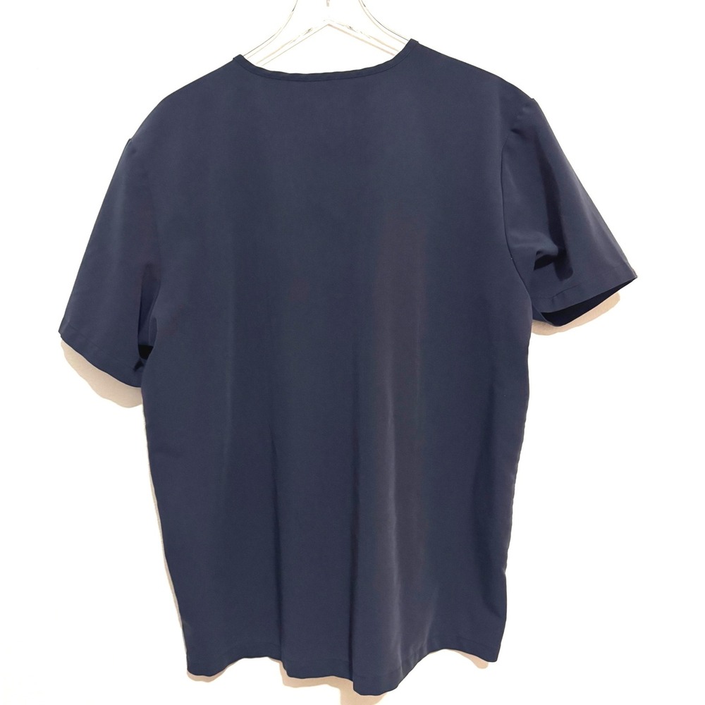 FIGS Technical Collection Men's V-Neck Scrub Top - Medium Blue - Picture 4 of 4